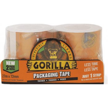 Gorilla Glue Packaging Refill Tough & Wide Náhradní lepicí páska 72 mm x 27 m průhledná 2 ks