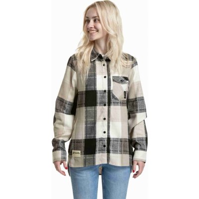 Meatfly dámská košile Courtney Beige Písková – Zboží Dáma