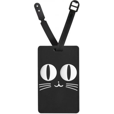 KUFRYPLUS Jmenovka na zavazadlo LTD174 Kočka černá – Zboží Mobilmania