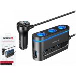 Autoadaptér SWISSTEN 3x autozásuvka, 2x USB-C, 1x USB