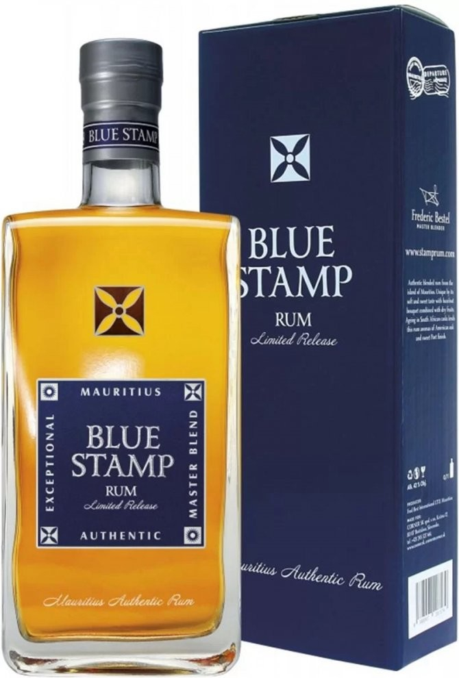 Blue Stamp Mauritius 42% 0,7 l (holá láhev)