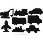 Teddies Škrabací obrázek 8ks výřez duhový dopravní prostředky – Hledejceny.cz