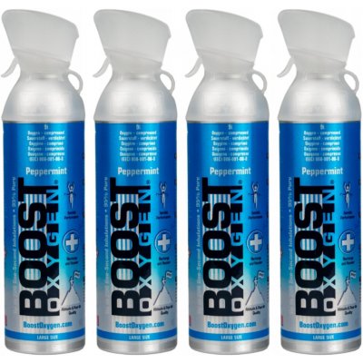 Boost Oxygen doplňkový kyslík v plechovce Máta peprná Velký 4x9L – Hledejceny.cz