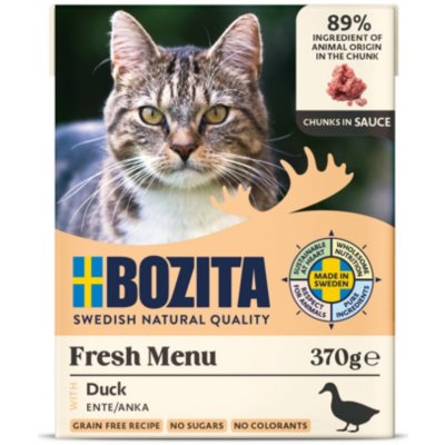 Bozita Cat kousky v omáčce s kachním 370 g – Zbozi.Blesk.cz