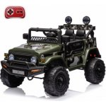 Beneo Elektrické autíčko TOYOTA FJ CRUISER s pohonem zadních kol zelené 12V baterie Vysoký podvozek široké sedátko Odpružená zadní náprava LED Světla 2,4 GHz Dálkový ovladač MP3 přehrávač se v – Zboží Mobilmania
