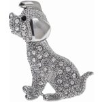 Biju brož pes se zirkony stříbrná 1775 9001775 – Zboží Dáma