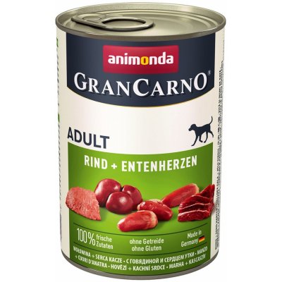 Animonda Gran Carno Adult hovězí a kachní srdce 6 x 400 g