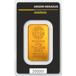 Argor-Heraeus zlatý slitek 20 g