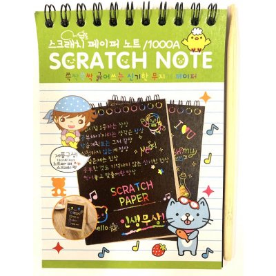 SMT Bloček 10x13cm s prázdnými škrabacími duhovými papíry Zelený – Hledejceny.cz