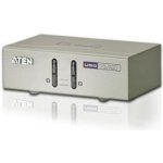 Aten CS-72U KVM přepínač 2-port, USB, audio 2.1, včetně kabelů – Zbozi.Blesk.cz