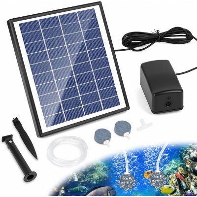 Fapiere Solární provzdušňovač jezírka – 6 W, až 1,2 l/min výkon, bezdrátový provoz – Zboží Dáma