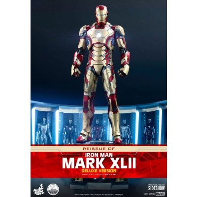 Hot Toys Iron Man 3 1/4 Iron Man Mark XLII Deluxe Ver. 49 cm – Zboží Mobilmania