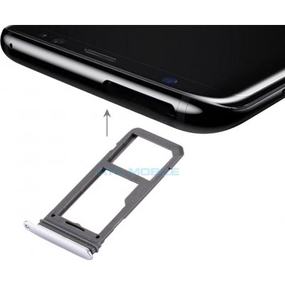 Držák SIM (SIM Tray) a microSD Samsung Galaxy S8 (SM-G950), S8+ (SM-G955) stříbrný – Sleviste.cz