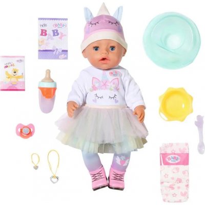 BABY born s kouzelným dudlíkem holčička v jednorožčím oblečku 43 cm – Zboží Mobilmania