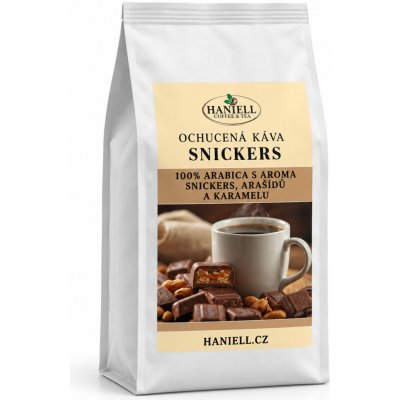 Haniell Snickers 100% brazilská arabica s chutí čokolády karamelu a arašídů zrnková 0,5 kg – Hledejceny.cz