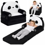 mamido Rozkládací dětské křeslo panda černo-bílá – Zboží Dáma