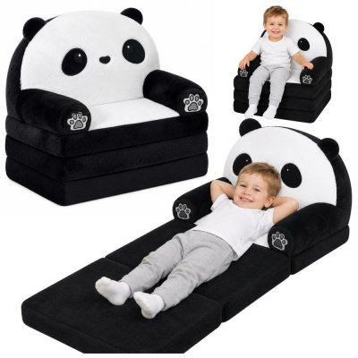 mamido Rozkládací dětské křeslo panda černo-bílá – Zboží Dáma