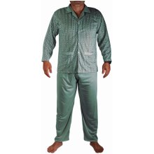 Zdislav pánské pyžamo dlouhé propínací zelené