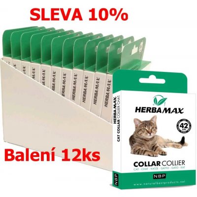 Herba Max Collar Cat repelentní obojek 42 cm 12 ks – HobbyKompas.cz Herba Max Collar Cat repelentní obojek 42 cm 12 ks – HobbyKompas.cz