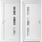 OknaDvereNaMiru.cz Vchodové plastové dveře Julie bílá / bílá pravé otevírání dovnitř 110 x 210 cm – Hledejceny.cz