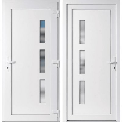 OknaDvereNaMiru.cz Vchodové plastové dveře Julie bílá / bílá pravé otevírání dovnitř 110 x 210 cm – Hledejceny.cz