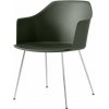 Jídelní židle &Tradition Rely HW33 s područkami chrom / bronze green