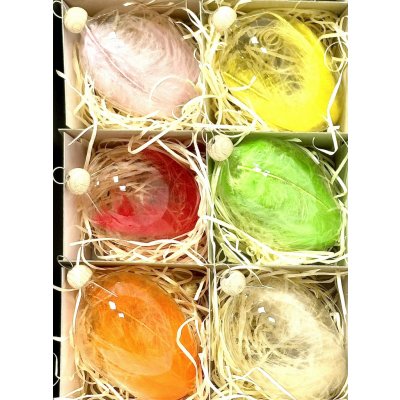 Skleněné velikonoční ozdoby „Pírkové veselí“ 8 cm vícebarevná sada 6ks Velikost: 8 cm Balení: 6ks Barva: čirá – Zboží Mobilmania