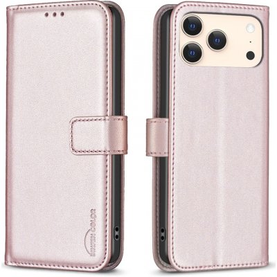 BNF knížkové pouzdro na iPhone 17 Pro Max - růžovozlaté – Zboží Mobilmania
