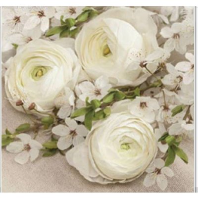 Ubrousek 33x33cm Květy – HobbyKompas.cz