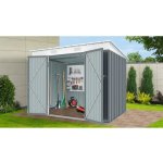 Riwall PRO RMSP 6x8 2,4 x 1,8 m s pultovou střechou antracit – Sleviste.cz