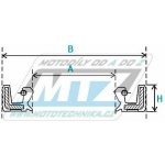 Gufero/Simerink vodního čerpadla motoru (rozměry: 12x25x7mm) - Yamaha YZ85 / 02-18 + YZ125+YZ250+YZF250+YZF400+YZF426+YZF450 + WRF250+WRF400+WRF426+WRF450 + Gas-Gas EC250F+EC300F+EC450F 41.1-1901225