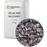 Okrasné kameny, Atlas Red valounky, vápenec Vyberte si balení: 25 kg, Vyberte si velikostní frakci: 1 - 2 cm – Zboží Dáma