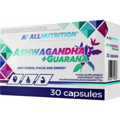 Allnutrition Ashwagandha + Guarana 30 kapslí – Hledejceny.cz