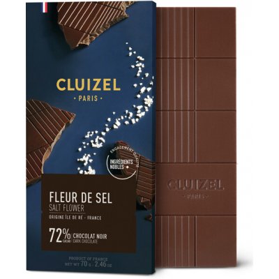 Michel Cluizel hořká čokoláda se solí Fleur de sel 72% 100 g – Zboží Dáma