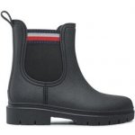 Tommy Hilfiger Rain Boot Ankle Elastic FW0FW06774 black BDS – Zboží Dáma