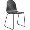 Jídelní židle AJ Produkty Gander ližinová podnož / lakovaná skořepina / černá