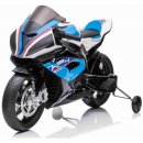 Beneo Elektrická Motorka BMW HP4 RACE 12V bílé Licencované Pomocná kolečka měkká EVA kola 2 x 35W motor Odpružení kovový rám kovová vidlice