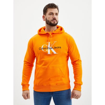 Calvin Klein Jeans oranžová s kapucí s aplikací