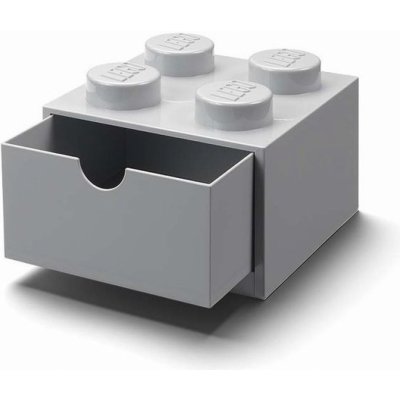 LEGO® stolní box 4 se zásuvkou 15,8 x 15,8 x 11,3 cm šedá – Zbozi.Blesk.cz