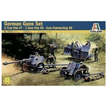 Italeri GERMAN GUNS SET: PAK35 PAK40 FLAK38 1:72