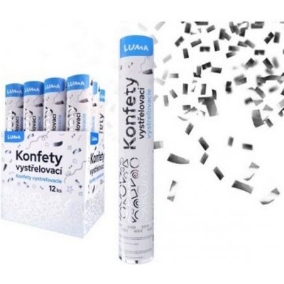 Konfety vystřelovací 30cm fóliové stříbrné LUMA – Hledejceny.cz