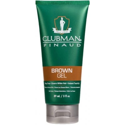 Clubman Barva na vlasy a vousy Pinaud Brown gel hnědá 89 ml