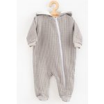 Kojenecký mušelínový overal s kapucí New Baby Comfort clothes šedá – Zboží Mobilmania