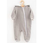 Kojenecký mušelínový overal s kapucí New Baby Comfort clothes šedá – Zboží Dáma