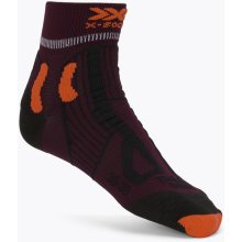 X-Socks pánské trailové ponožky Trail Run Energy vínovo-oranžové
