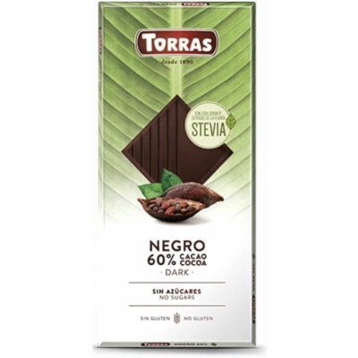 Torras Hořká čokoláda se stévií 100 g