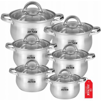 Zilner Sada hrnců nerezová ocel 12 ks. – Zboží Dáma
