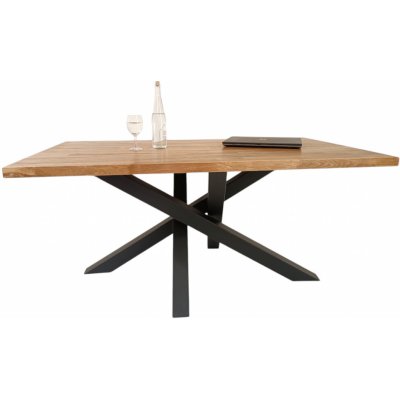 MAJADESIGN JEŽEK dubový MASIV Barva podnože stolu Šedá RAL 7040 Velikost stolu 1000 x 1800 – Sleviste.cz