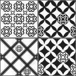 Crearreda 31222 Samolepky na kachličky černo-bílé Azulejos Azulejos Black&White 3ks (20 x 20 cm) – Zboží Dáma
