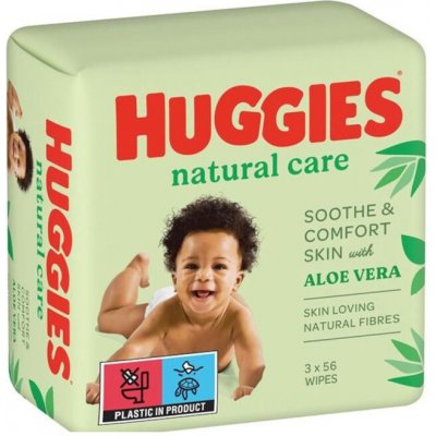 Huggies dětské ubrousky Natural Care Aloe Vera 3 x 56 ks – Sleviste.cz